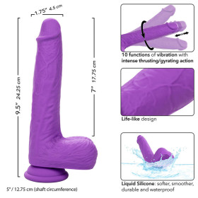 CALEXOTICS - STUDS VIBRATEUR RECHARGEABLE ET ROTATIF 10 VIBRATIONS VIOLET