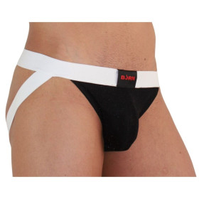 BURN - 004 JOCK NOIR BRILLANT / BLANC M