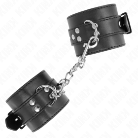 KINK - APPUI-POIGNETS NOIR AVEC CEINTURE NOIRE RÉGLABLE 17-28 CM X 6 CM