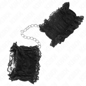 KINK - ATTACHE-POIGNETS ÉLASTIQUES EN DENTELLE NOIR