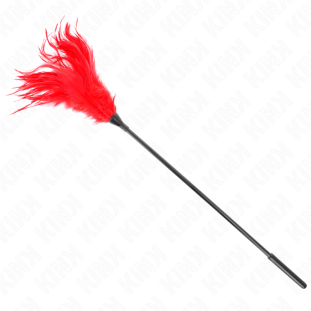 KINK - PLUSIEURS PLUMES DE CHATOUILLES ROUGES 45 CM