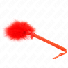 KINK - Baguette en corde de nylon avec plumes chatouillantes et noeud rouge 25 cm