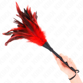 KINK - PLUMES DE POULET TICKLE EN FORME DE CORNE ROUGE 36 CM