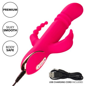 CALEXOTICS - JACK FANTASY TRIPLE VIBRATEUR CHAUFFANT LAPIN ROSE