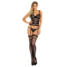 LIVCO CORSETTI FASHION - MEITHEM CF 90523 CORSET + CULOTTE NOIR S/M