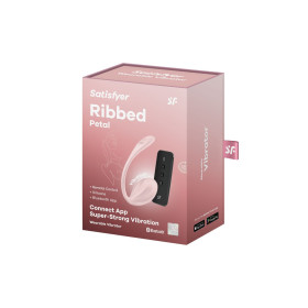 Oeuf vibrant télécommandé rose Ribbed Petal Satisfyer - CC597861