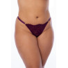 Nuisette en dentelle grande taille bordeaux et string assorti - MAL7554XWINE