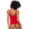 Nuisette courte rouge et string assorti - MAL7562RD