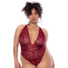 Body grande taille couleur framboise - MAL8875XROSW