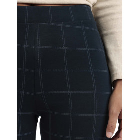 Pantalon stretch Navy Checks