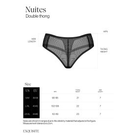 Nuites double string - Noir