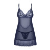 Nightly Blue nuisette et string - Bleu