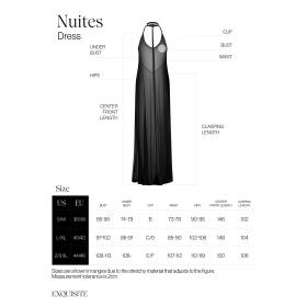 Nuites robe longue - Noire