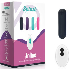 ARMONY - SPLASH JOLINE VIBRATEUR BULLET TÉLÉCOMMANDE EN SILICONE 10 VIBRATIONS 65 X 15 CM NOIR