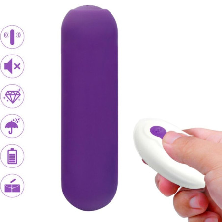 ARMONY - SPLASH JOIE VIBRATEUR BULLET TÉLÉCOMMANDE EN SILICONE 10 VIBRATIONS 75 X 19 CM VIOLET