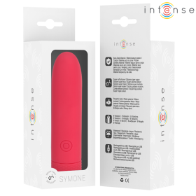 INTENSE - SYMONE BULLET VIBRANT RECHARGEABLE USB 8 VIBRATIONS ROUGE 10 X 2,2 CM