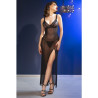 CHILIROSE - CR 4723 NUISETTE LONGUE ET STRING NOIR S