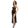 CHILIROSE - CR 4723 NUISETTE LONGUE ET STRING NOIR XL