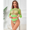 SUBBLIME - 952211 BODYSTOCKING VERT  MANCHES LONGUES 2 PIÈCES VERT TAILLE UNIQUE