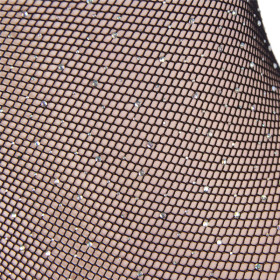 SUBBLIME - 952297 BODYSTOCKING RÉSEILLE BRILLANT AVEC ÉPAULES DÉNUDÉES MANCHES LONGUES NOIR TAILLE UNIQUE