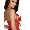 Sexy Kiss 247 babydoll et ruban de satin - Rouge