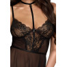 First Kiss 249 babydoll et collier - noire