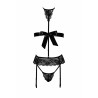 Bondage 244 ensemble lingerie 4 pièces - noir