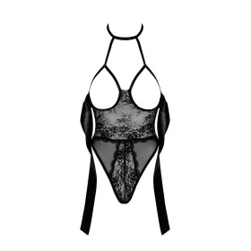 Sexy Kiss 246 body et ruban de satin - noir