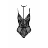 First Kiss 248 body en dentelle avec collier - noir