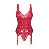 Cupide Desir corset et string - Rouge