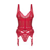 Cupide Desir corset et string - Rouge