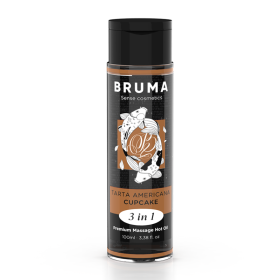 BRUMA - HUILE DE MASSAGE PREMIUM EFFET CHALEUR SAVEUR CUPCAKE 3 EN 1 - 100 ML