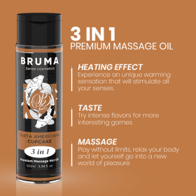 BRUMA - HUILE DE MASSAGE PREMIUM EFFET CHALEUR SAVEUR CUPCAKE 3 EN 1 - 100 ML