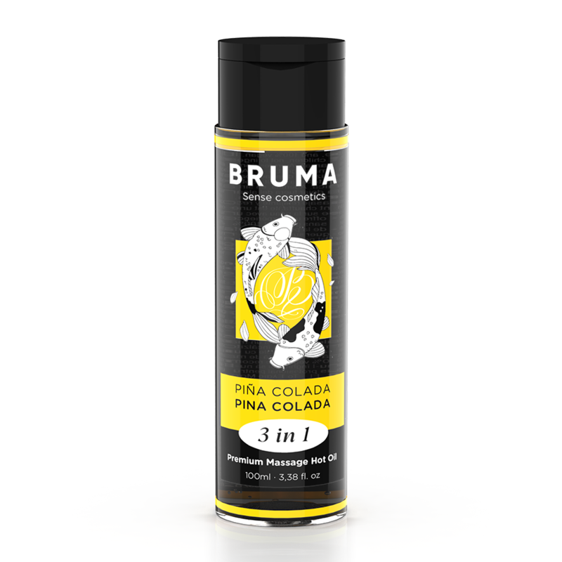 BRUMA - HUILE DE MASSAGE PREMIUM EFFET CHALEUR SAVEUR PINA COLADA 3 EN 1 - 100 ML