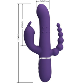 PRETTY LOVE - CAMMY TRIPLE VIBRATEUR MULTIFONCTION 4 EN 1 VIOLET