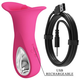 PRETTY LOVE - CLYDE VIBRATEUR ORAL LANGUE VIBRANTE 12 VIBRATIONS ROSE