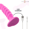 INTENSE - CINDY VIBRATEUR TAILLE L DESIGN SPIRALE 10 VIBRATIONS ROSE TÉLÉCOMMANDE