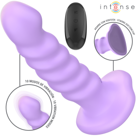 INTENSE - BRENDA VIBRATEUR TAILLE M DESIGN SPIRALE 10 VIBRATIONS VIOLET TÉLÉCOMMANDE