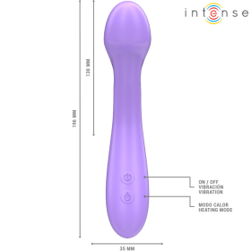 INTENSE - BECKY VIBRATEUR 19 CM CHAUFFANT 7 VIBRATIONS VIOLET