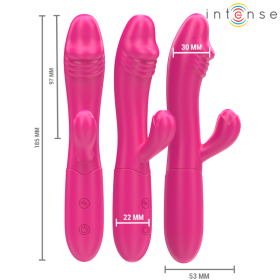 INTENSE - IVY VIBRATEUR FLEXIBLE 10 VIBRATIONS AVEC LANGUE STIMULANTE ROSE