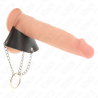 KINK - ANNEAU PÉNIS CHAÎNE 4 CM 7 CM MÉTAL AVEC CEINTURE EN CUIR