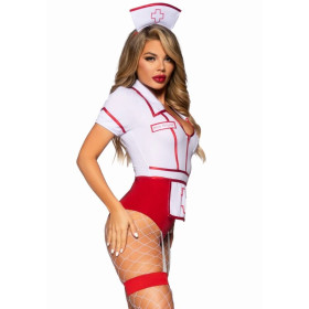 LEG AVENUE - COSTUME INFIRMIÈRE SEXY ROUGE/BLANC M