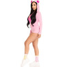 LEG AVENUE - BODY VELOURS OURS EN TEDDY ROSE S