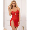 SUBBLIME - 954208 BABYDOLL EN DENTELLE À BRETELLES RÉGLABLES ROUGE S/M