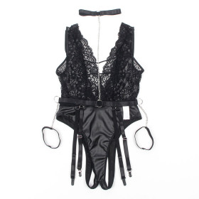 SUBBLIME - 954383 BODY SEXY AVEC PORTE-JARRETELLES NOIR S/M