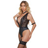 SUBBLIME - 954390 BODY SEXY AVEC PORTE-JARRETELLES NOIR L/XL