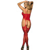 SUBBLIME - 951764 BODYSTOCKING RÉSILLE ROUGE TAILLE UNIQUE