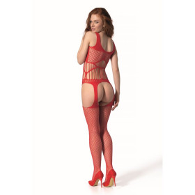 PASSION - BS 106 BODYSTOCKING ROUGE TAILLE UNIQUE