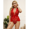 SUBBLIME - 953980 BODY SEXY A VOLANTS + CEINTURE ROUGE L/XL