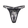 SUBBLIME - 945237 SOUTIEN-GORGE + CULOTTE AVEC PORTE-JARRETELLES MOTIF FLORAL NOIR S/M